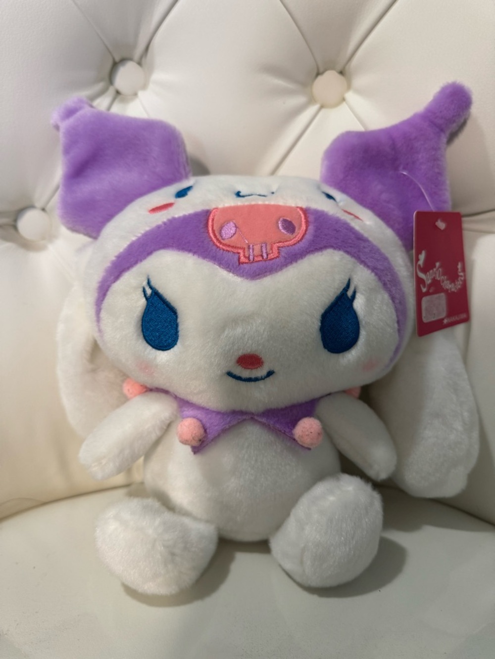 Sanrio Kuromi Plush — White, Purple & Pink Accent